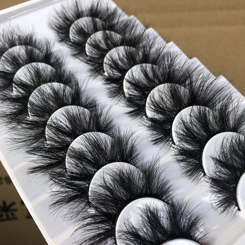 GMAGICTOBO False Eyelashes Wispy Eyelashes Faux 3D Mink Lashes Thick Volume Long Soft Dramatic Strip Eye Lashes Pack 8 Pairs - Image 4