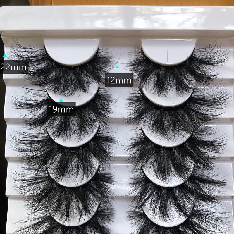 GMAGICTOBO False Eyelashes Wispy Eyelashes Faux 3D Mink Lashes Thick Volume Long Soft Dramatic Strip Eye Lashes Pack 8 Pairs - Image 3