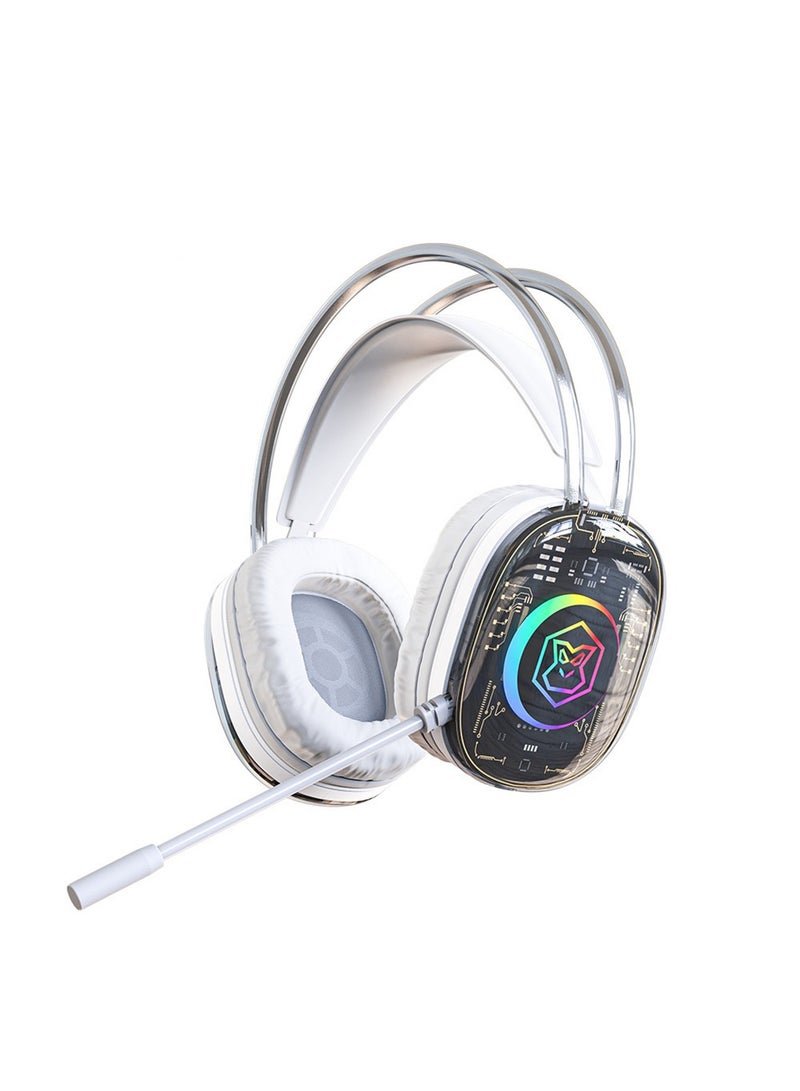 X15 USB سماعة رأس سلكية 7.1 صوت محيطي للألعاب سماعة رأس RGB شفافة مع ميكروفون - Image 1