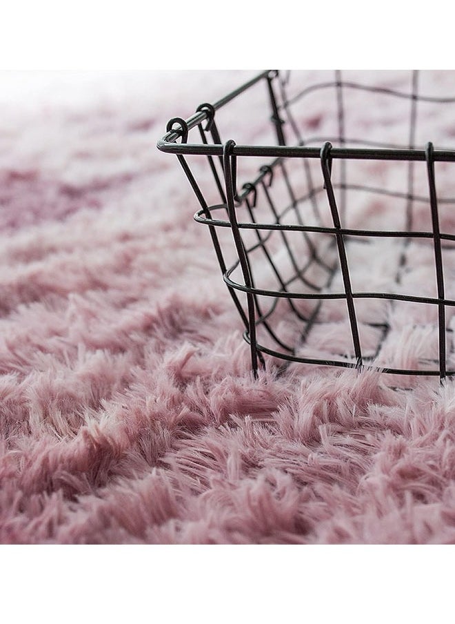 Optico Super Soft Rugs Fluffy Carpets Tie-Dye Rugs for Living Room Bedroom Girls Kids Room Nursery Home Decor Non-Slip Machine Washable Carpet  - Image 4