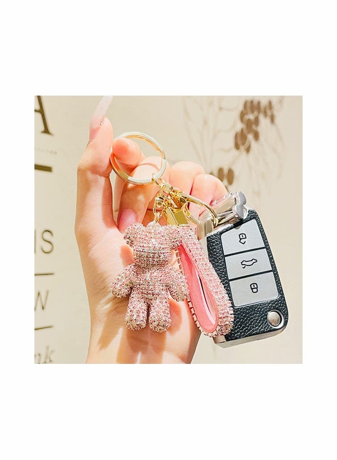 Generic Bag Charm Keychain for Women, Cute Bear Key Chain Accessories for Car Keys, Gift for Women, Mama, Kids, Girl, Men, Kawaii Car Key Chain for Wallet, Backpack, Coin Purse  - Image 1