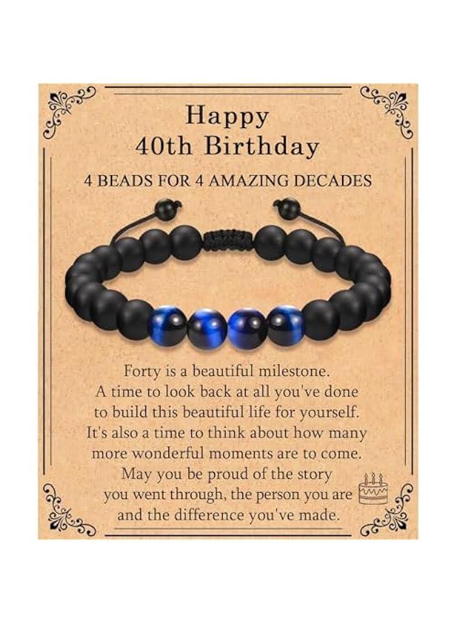 Arabest 13th 16th 18th 21st 30th 40th 50th 60th Birthday Gifts for Boys Men Him, 11-21 30-60 Year Old Boy Male Man Birthday Gifts Birthday Bracelet for Son Brother Grandson Nephew Dad Husband Friend Boyfriend - Image 1