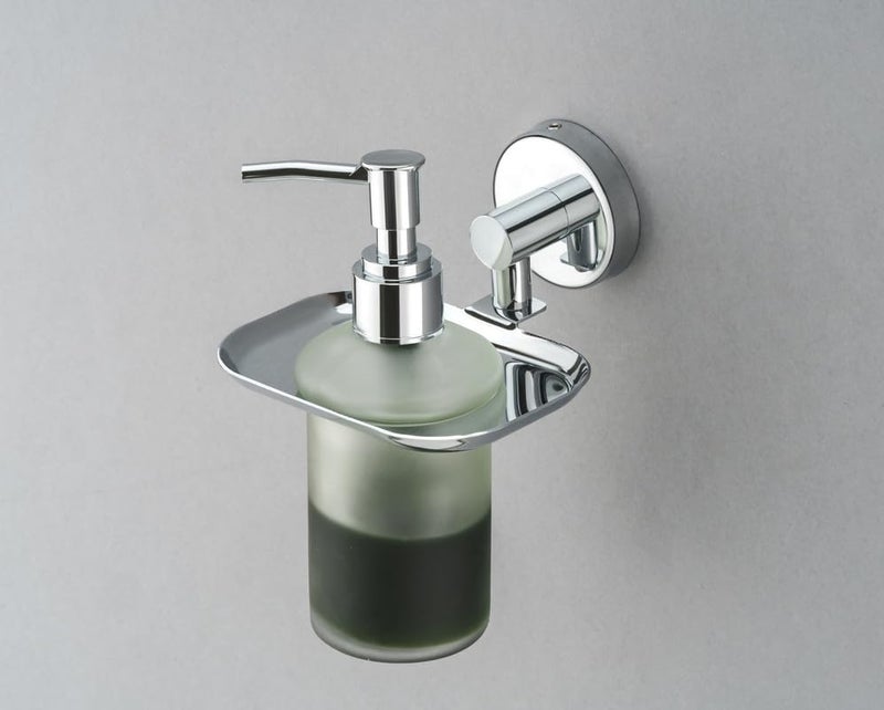 iSTAR Wall-Mounted Liquid Soap Dispenser Pump with Square Holder | Stylish Multipurpose Hand Wash Bottle | Bathroom Accessory Ideal for Washbasin, Shampoo, Conditioner, Home, Hotel and Office (300 ml) - Image 2