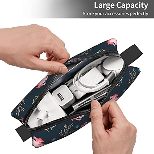 YISHOW Axolotl Large Makeup Bag Adorable Travel Cosmetic Toiletry Organizer Case for Women - Image 5