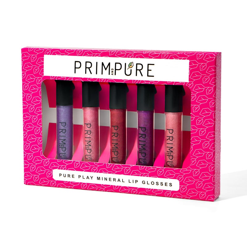 Prim and Pure Mineral Play Lip Gloss Set (Pack of 5) - 100% Natural, Organic, Non-toxic Kids Lip Gloss Made in the USA - Image 1