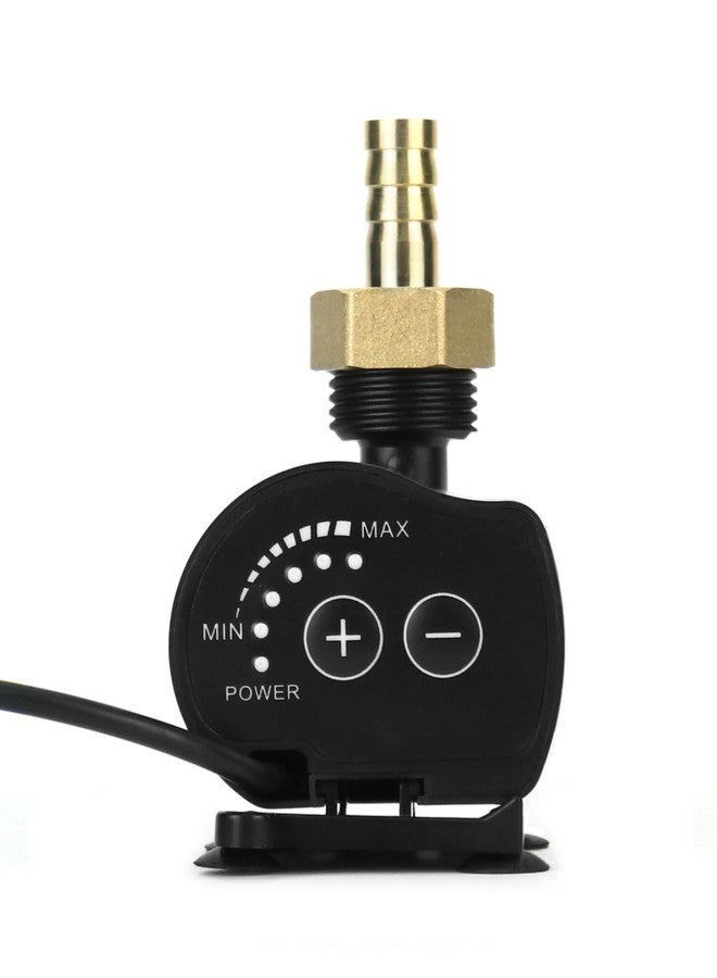 QWORK 12V Submersible Water Pump with Brass Male Thread Nozzles - 800L/H Flow Rate, 14½ ft Max Lift Height, 9-15W Adjustable Power for Aquarium, Fountain, Bonsai, and More - Image 2