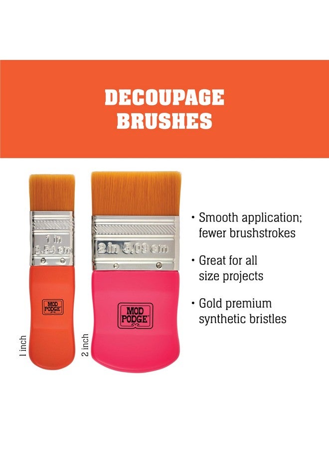 Mod Podge Brush Set Small Multicolor 2 Count - Image 3