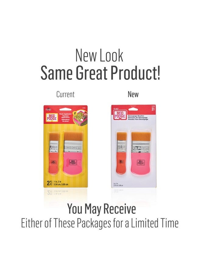 Mod Podge Brush Set Small Multicolor 2 Count - Image 2