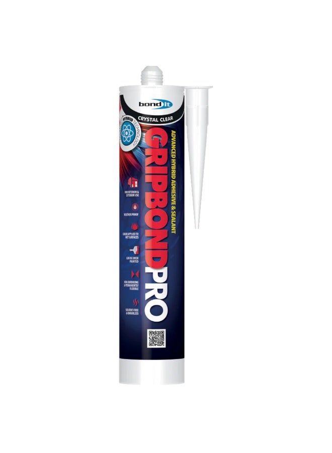 Bond It Bond-It Gripbond Pro Hybrid High Tack Sealant and Adhesive (Clear, EU3) - Image 1
