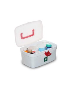 JB Export JB Export First Aid Kit Emergency Medicine Storage Box with Detachable Tray and Transparent Lid and Handle for Home Travel  - Image 2