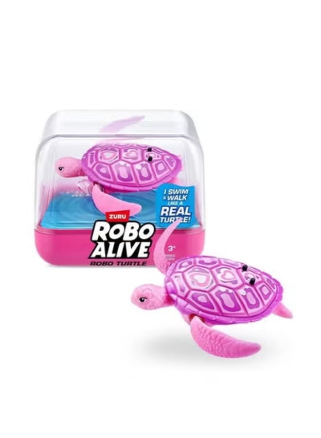 روبو ألايف 1 قطعة سلحفاة روبوتية للسباحة (وردي) - Image 1