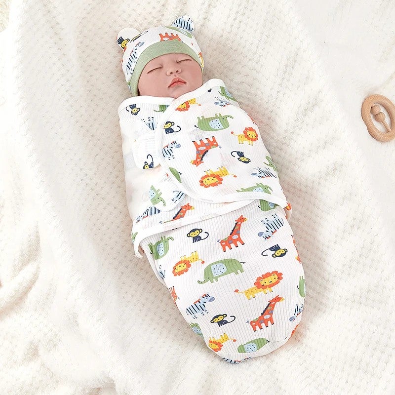 Bluejw Easy Swaddle Wrap Newborn - Adjustable Swaddlers Blanket 0-2 Months - Image 1