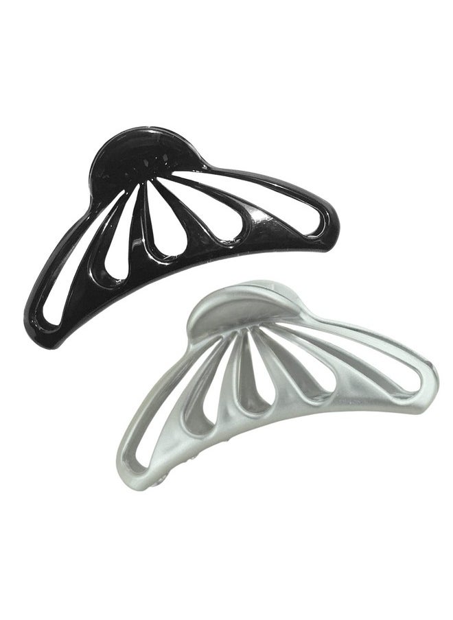 French Rain Drop Set Of 2 Small Silver Grey And Black Celluloid Jaw Hair Claw Clip With Covered Spring - pzsku/ZE619E790DA1D23FF641CZ/45/_/1707981270/239fb0c3-ca84-4846-890e-6a3f815fff89