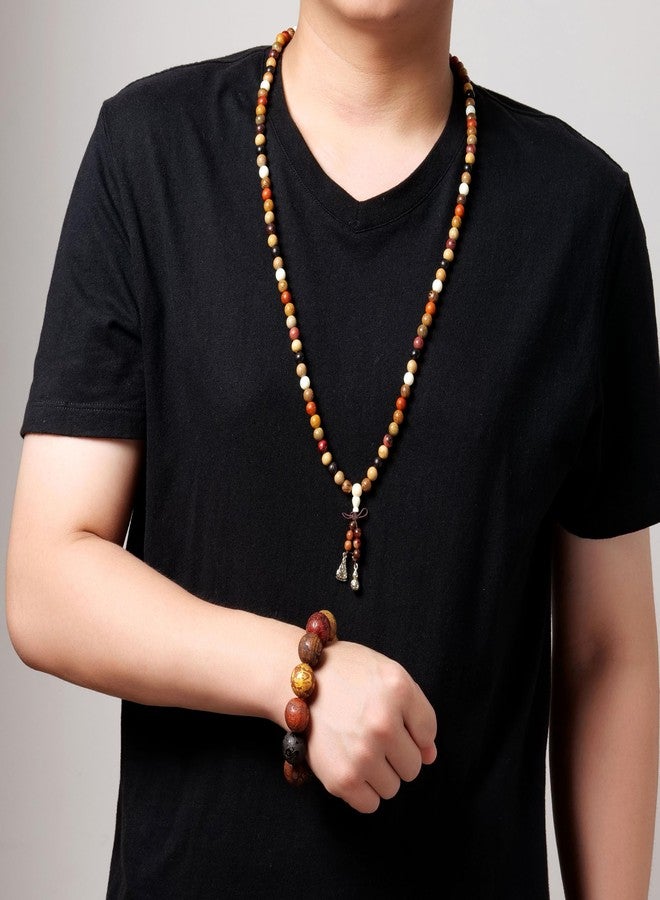 Hondark Handcrafted Wooden Bead Bracelet Multi-Color Prayer Bracelet,1pc/pack (Dia.20mmX12pcsBirthAnimals) - Image 5