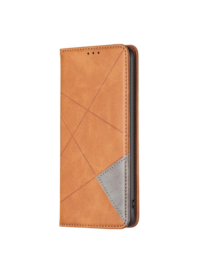 S-TOP Case For Motorola Moto G35 Rhombus Texture Magnetic Leather Phone Case - Image 3