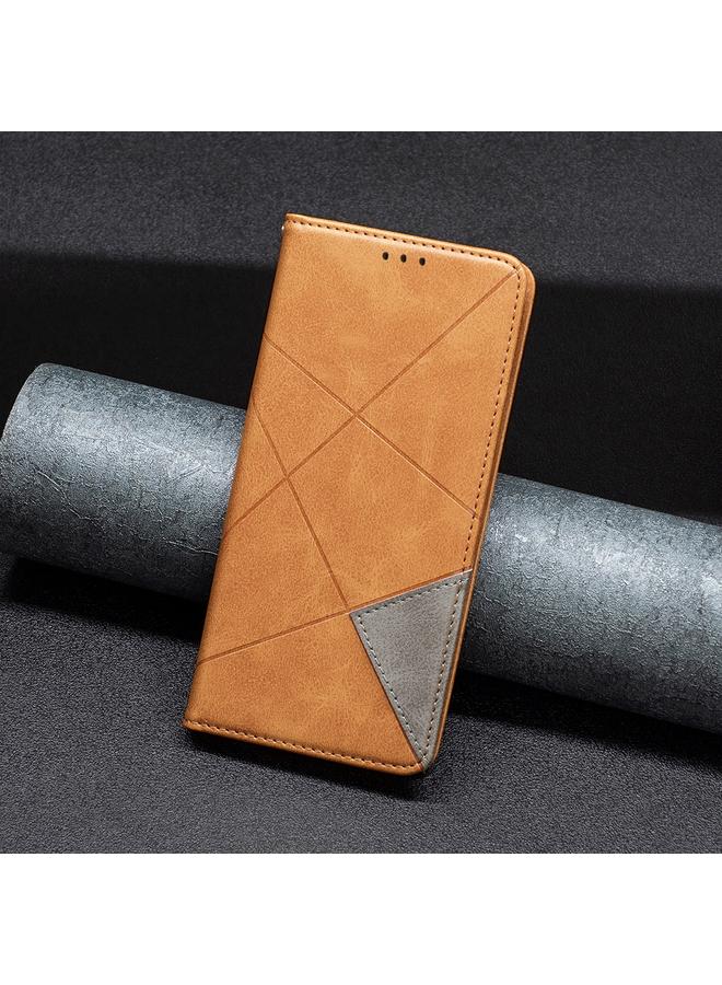 S-TOP Case For Motorola Moto G35 Rhombus Texture Magnetic Leather Phone Case - Image 2