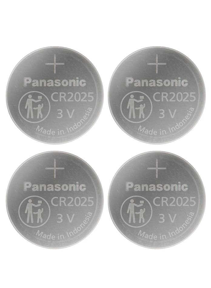 Panasonic CR 2025 Lithium Coin Battery Pack of 4 - Image 1