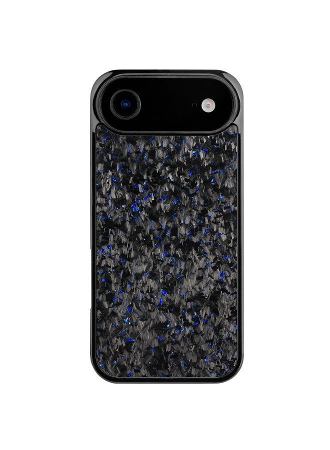 SOLARAE Shockproof iPhone 17 Air Case – Black Crystal Carbon Fiber with Blue Highlights, Slim Protective Cover, Anti-Scratch & Drop Resistant - Image 1