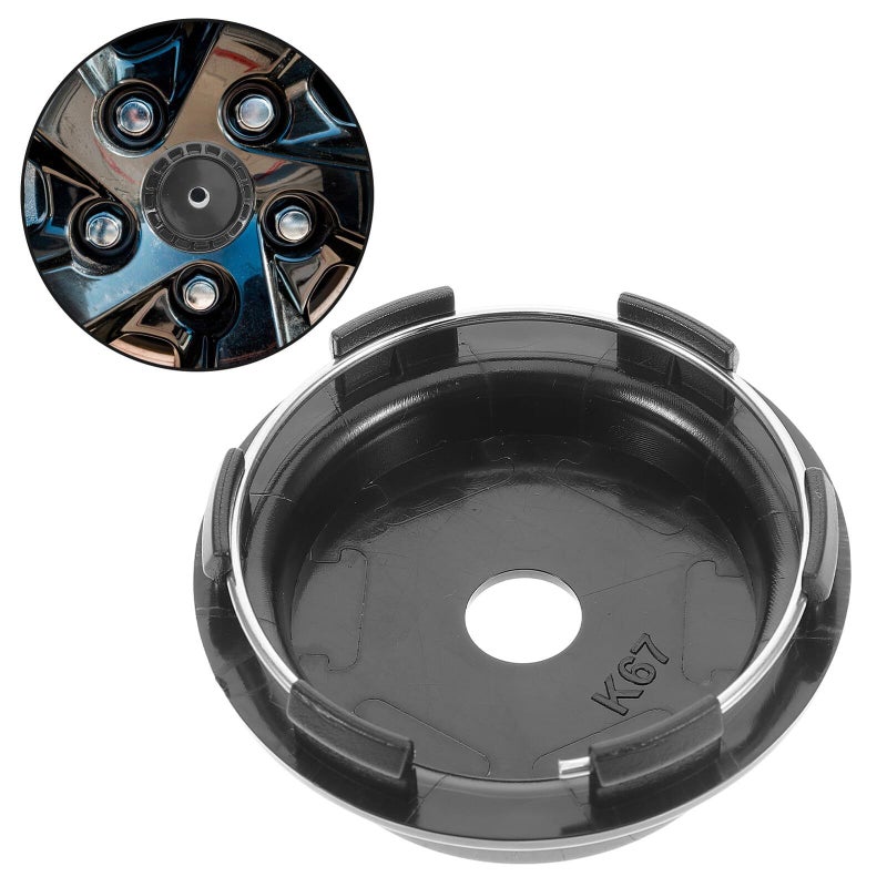 4Pc Black Hubcap Wheel Center Caps Compatible With Multiple Vehicle Models - Image 4