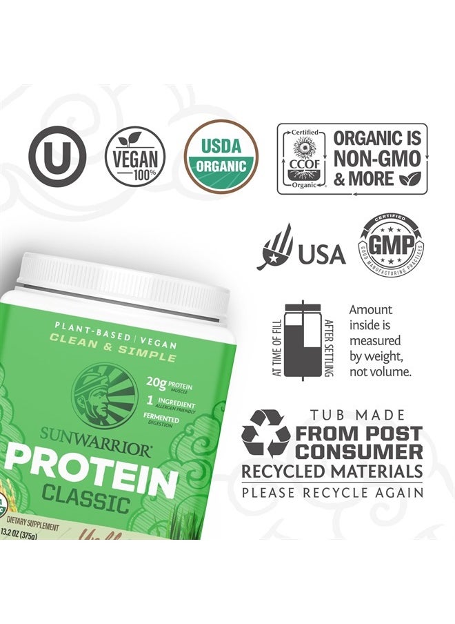 Sunwarrior Brown Rice Protein Powder with Bcaa & Amino Acids Raw Rice Protein Shake Gluten Free Low Carb Dairy Free | Plant Based Classic Sprouted Brown Rice Protein Powder Natural 375g by Sunwarrior  - Image 3