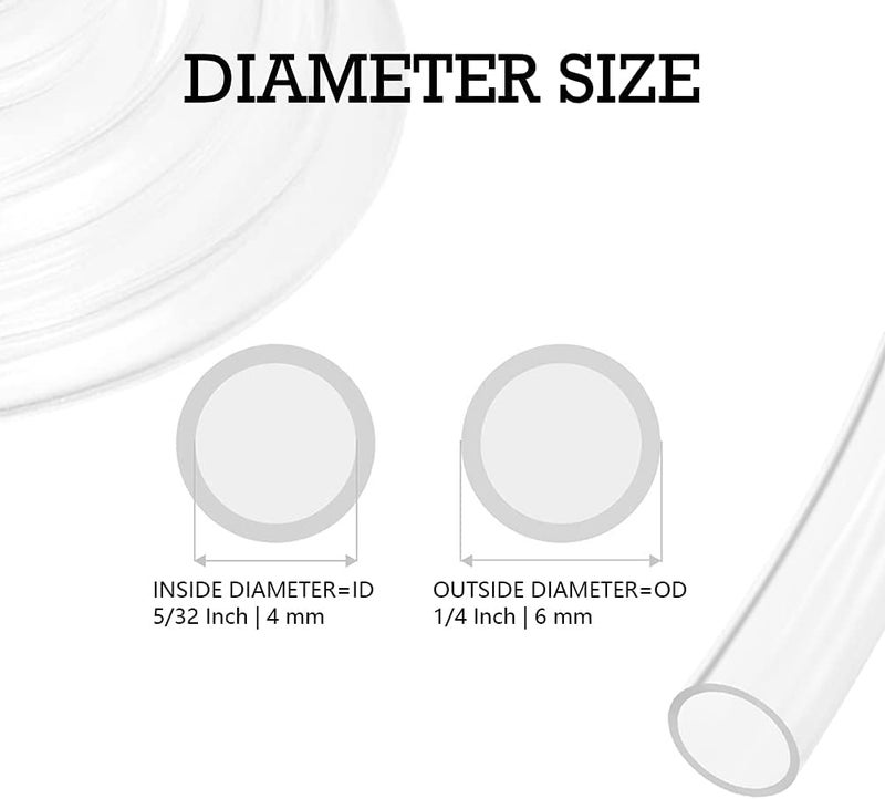 Despacito 10M Silicone Air Pipe for Aquarium Air Pump Pipe Fish Motor Tube Air Bubble for Fish Tank Flexible Water Hose Plastic Tube Transparent Pvc for Aquarium(6mm Diameter) - Image 5