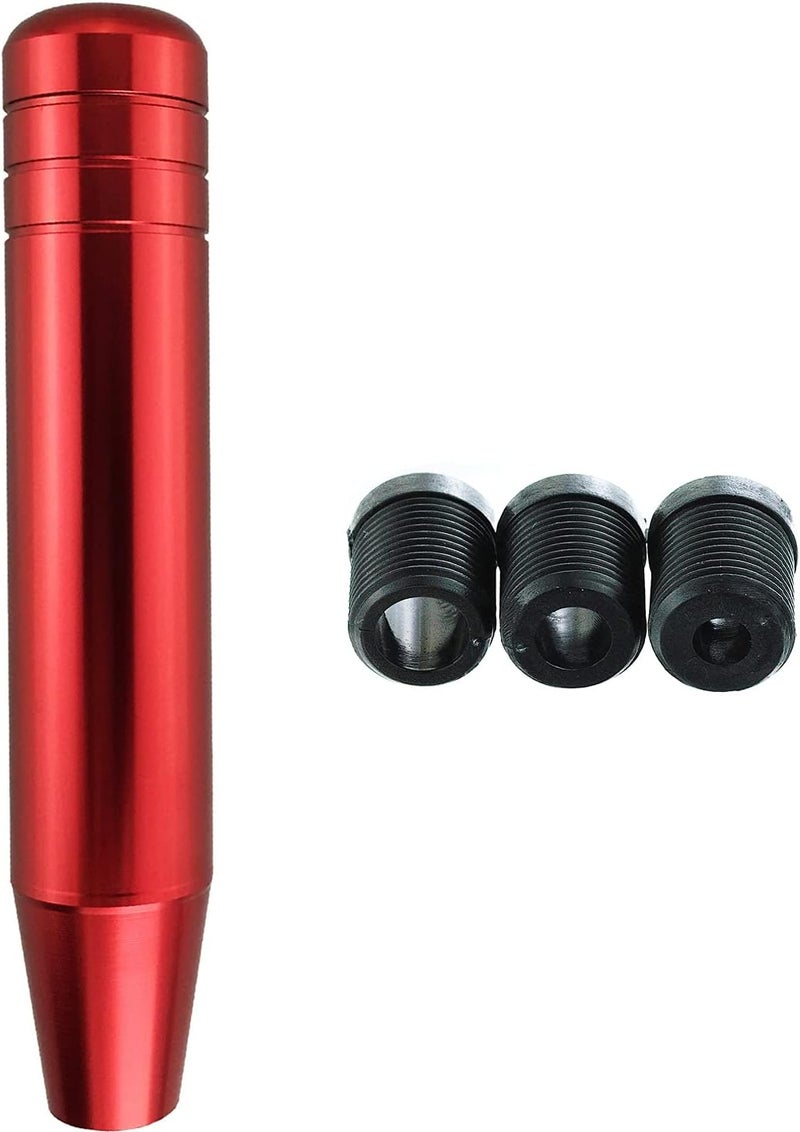 Abfer Long Shifter Knob Car Weighted Gear Stick Shift Knobs Extension Metal Shifting Lever Replace Fit Most Manual Automatic Transmission Vehicle (Red) - Image 1