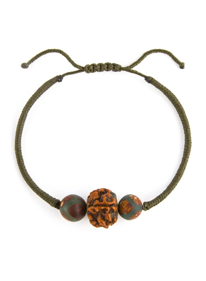 Minza Minza ” Shiva ” Rudraksha and Tibetan stones, Handmade Bracelet for Men, Woven & Braided Bracelet, Jewelry for Casual & Special Occasion