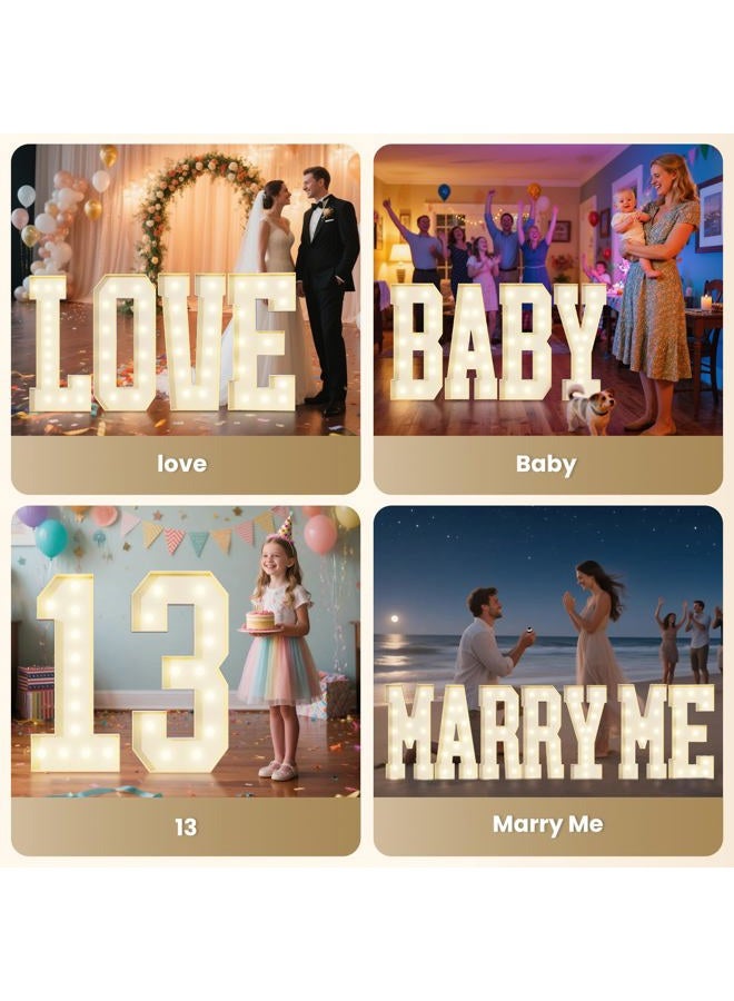 GGPL Multifunctional 4ft Large Marquee Letters A, Corrugated Plastic Board Large Light up Letters, For Marriage Proposal, Party Decorations, Grad, Letter Balloons(Letters A） - Image 4