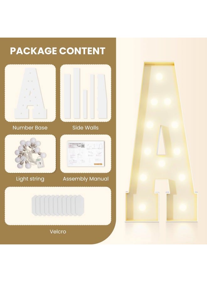 GGPL Multifunctional 4ft Large Marquee Letters A, Corrugated Plastic Board Large Light up Letters, For Marriage Proposal, Party Decorations, Grad, Letter Balloons(Letters A） - Image 3