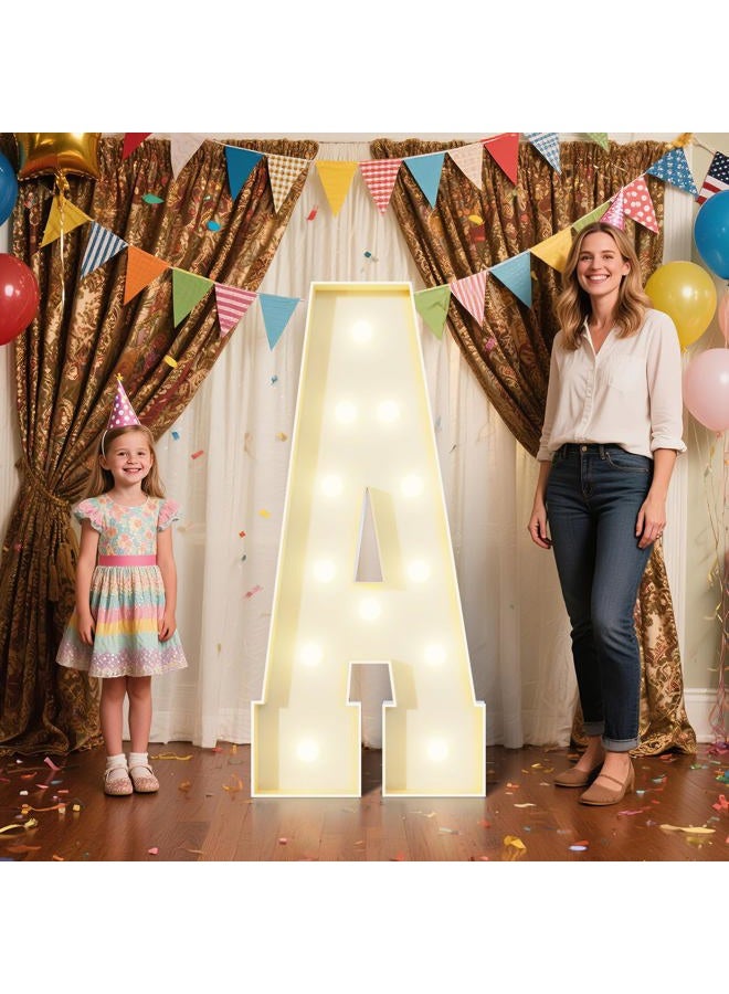 GGPL Multifunctional 4ft Large Marquee Letters A, Corrugated Plastic Board Large Light up Letters, For Marriage Proposal, Party Decorations, Grad, Letter Balloons(Letters A） - Image 1