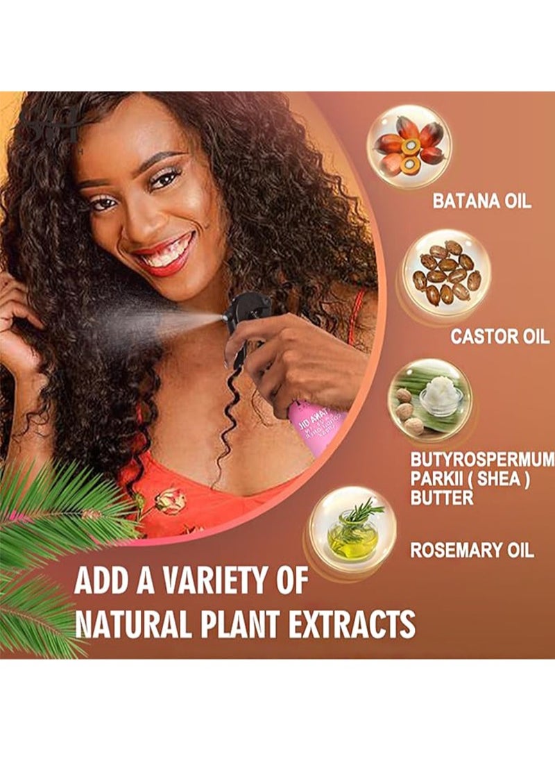Batana Oil Leave in Conditioner Spray Natural 100% Raw Batana Oil Hair Leave in Conditioner Detangles Reduce Frizz Hair Deeply Moisturize and Strengthen Hair Leave in Conditioner（100ml）