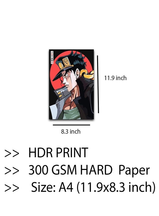 EXO DECOR Pack of 10 jojo bizzare adventure wall poster for room | Size - A4 (11.9x8.3 inch) HD Print | 300 GSM Thick poster (Jojo Bizzare) - Image 4