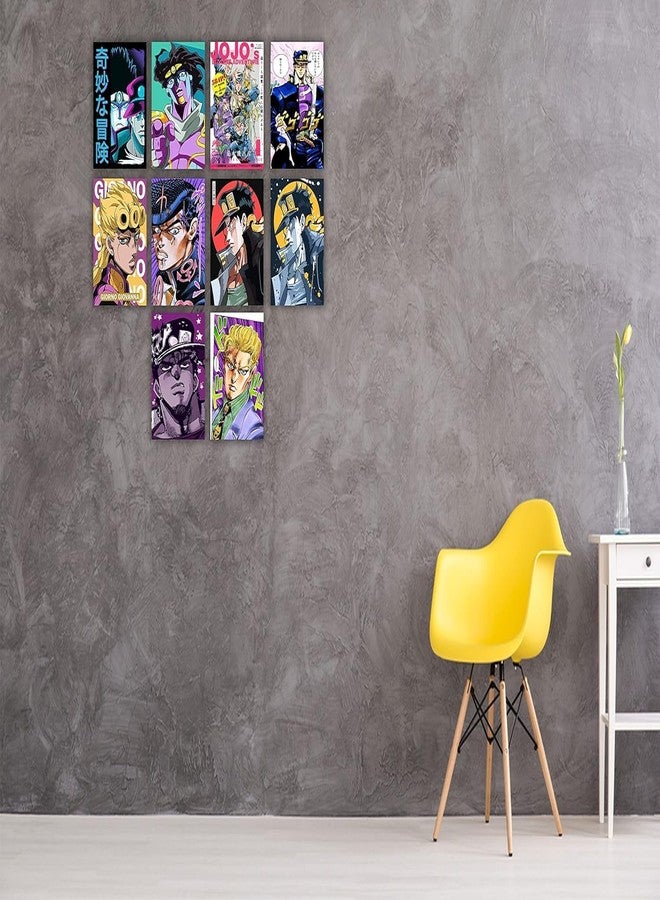 EXO DECOR Pack of 10 jojo bizzare adventure wall poster for room | Size - A4 (11.9x8.3 inch) HD Print | 300 GSM Thick poster (Jojo Bizzare) - Image 2