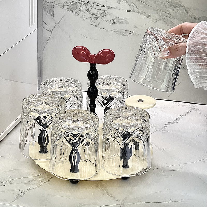 حامل أكواب أكريليك على الطراز الاسكندنافي - تصميم فيونكة، يسع 6 أكواب - Image 3