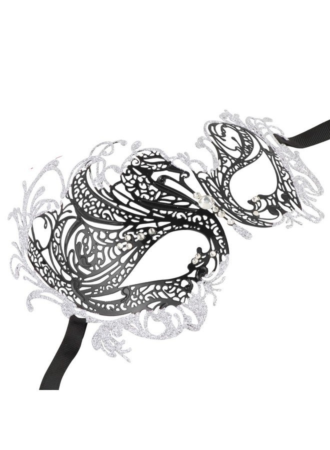 Coddsmz Couple Masquerade Mask Metal Masks Venetian Party Mask Halloween Costume Mask Mardi Gras Mask Party Evening Bar Prom Ball Mask Set For Women And Men Costumes Accessory - Image 5