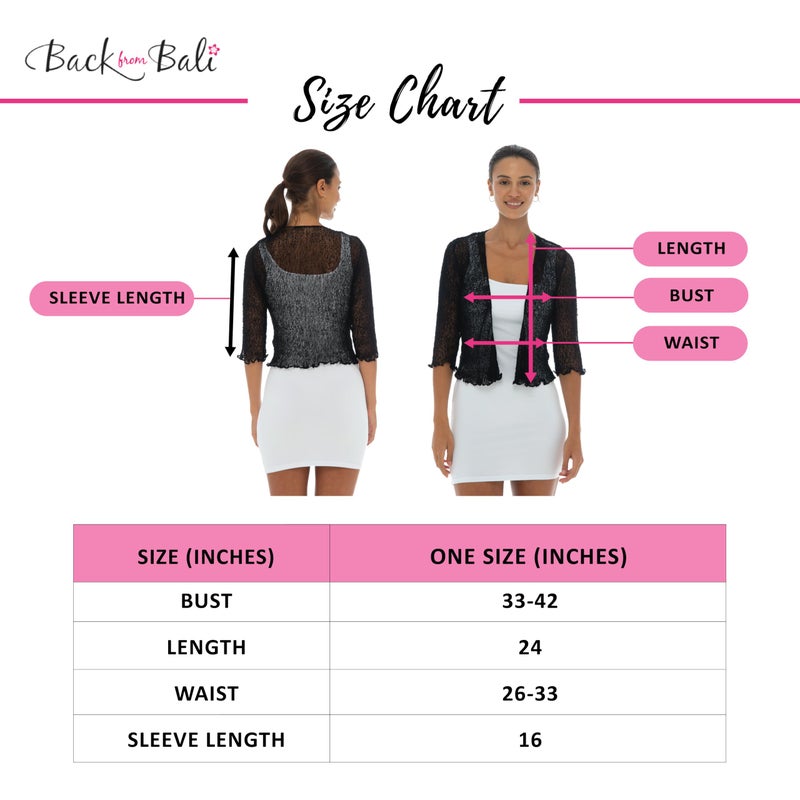 Back From Bali Womens Lightweight Knit Cardigan Shrug Lite Sheer Ballet Pink - Image 4