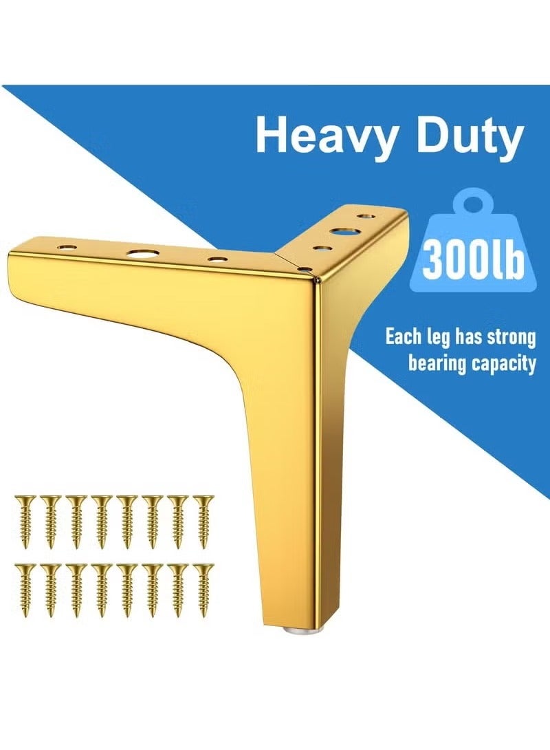 Two sets/eight Furniture Legs Heavy Duty Furniture Metal Table Legs with Screws & Protector Feet - Image 3