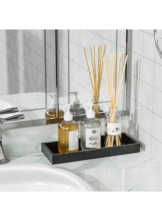 صينية حمام من الخيزران - صينية خشبية صغيرة للحمام، صينية عطر علوية للخزانة لتزيين المنزل - Image 5