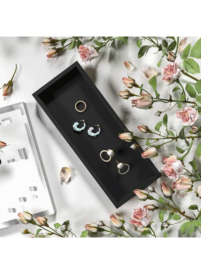 صينية حمام من الخيزران - صينية خشبية صغيرة للحمام، صينية عطر علوية للخزانة لتزيين المنزل - Image 3