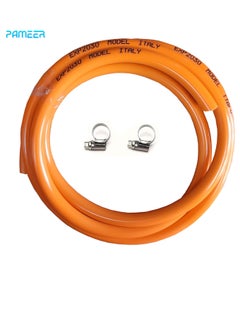 PAMEER 2-meter Butane/propane LPG Gas Cylinder Hose Pipe 9mm internal bore with 2 clips, Hose Propane Butane LPG gas Pipe for outdoor Camping Barbecue party, BBQ set, Connection Kit for LP/LPG.  - Image 1