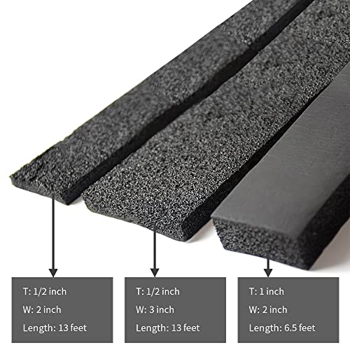DOBTIM Pipe Insulation Foam Wrap Tape, Self Adhesive with High Resilience for Pipe Insulation Wrap 13 Ft x 2 Inch Wide x 1/2 Inch Thick - Image 2