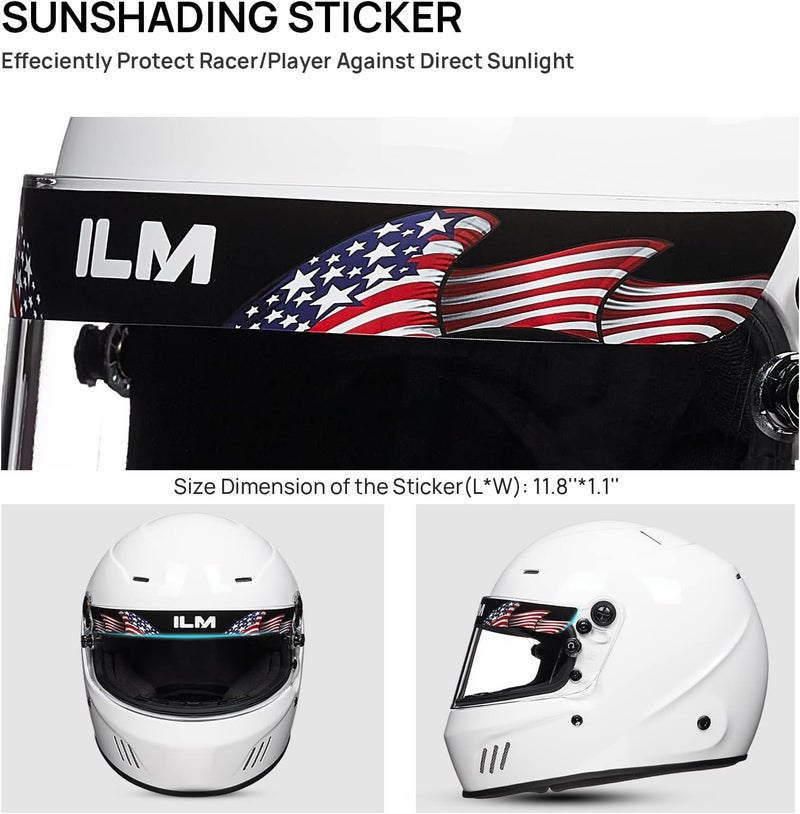 ILM خوذة سباق السيارات كاملة الوجه ILM Snell SA2020 للرجال والنساء - الطراز 760 - Image 5