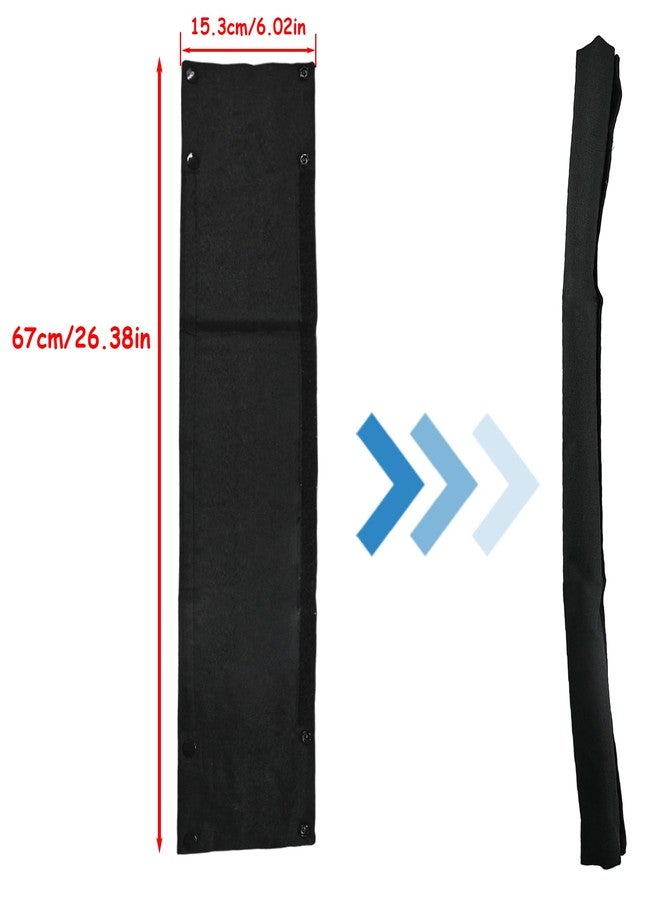 CaoXiong 26.4×1.18×1.18in Armrest Handle Cover, Universal Handle Cover Handle Sleeve Replacement Pushchair,Dust Proof Protector Sleeve Cover Accessory for Pushchair Pram(Black) - Image 3