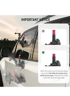 Neewer NEEWER Triple Suction Cup Car Mount Kit with 3in1 Extension Pole/Selfie Stick, Quick Release Outside Windshield Magic Arm Camera Mount with Action Camera Adapter Compatible with GoPro Insta360, CA065  - Image 5