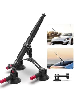 Neewer NEEWER Triple Suction Cup Car Mount Kit with 3in1 Extension Pole/Selfie Stick, Quick Release Outside Windshield Magic Arm Camera Mount with Action Camera Adapter Compatible with GoPro Insta360, CA065  - Image 1