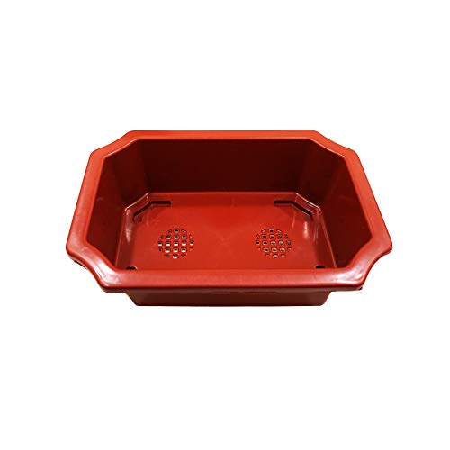 SHOPMEFAST Plastic Plant Pots - 9.5" Rectangular Bonsai Tray, Terracotta Color (Set of 2). Lightweight, UV Resistant, Ideal for Indoor & Outdoor Plants - Image 4