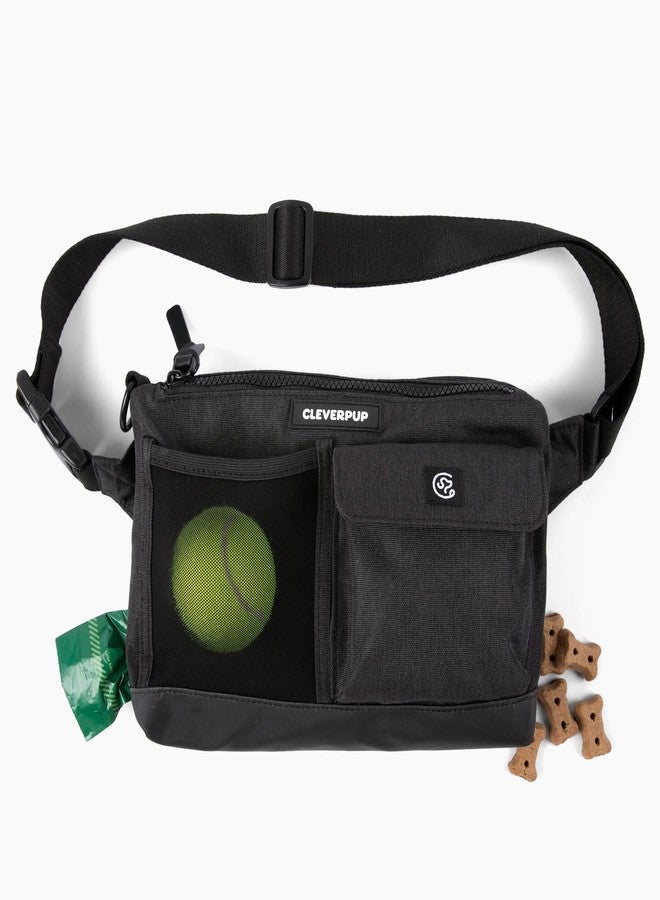 Cleverpup Dog Walk & Train Sling Bag - Hands-Free Dog Walking & Training Bag with Treat Pouch, Poop Bag Holder & Phone Pocket - Crossbody or Fanny Pack, Adjustable Strap - Graphite - Image 1