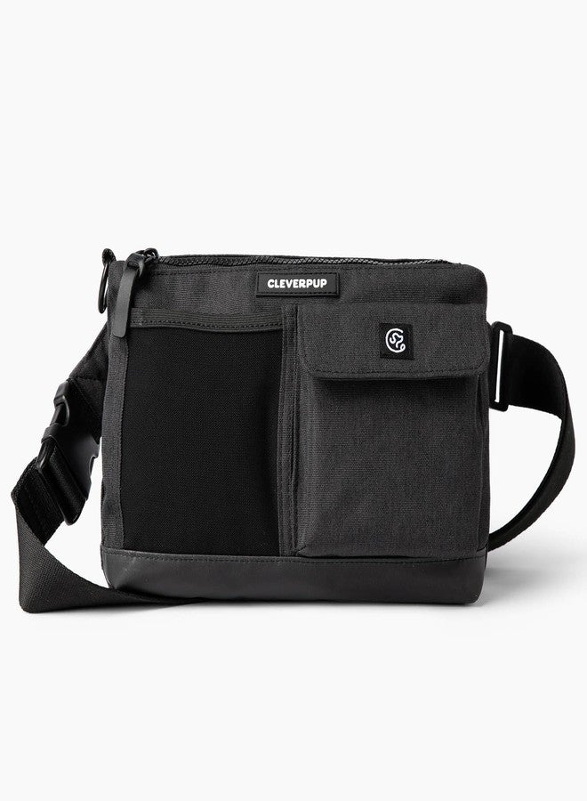Cleverpup Dog Walk & Train Sling Bag - Hands-Free Dog Walking & Training Bag with Treat Pouch, Poop Bag Holder & Phone Pocket - Crossbody or Fanny Pack, Adjustable Strap - Graphite - Image 2