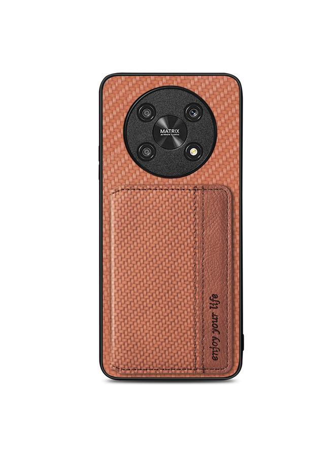 اس-توب جراب هاتف Honor Magic4 Lite من ألياف الكربون مع حقيبة بطاقات مغناطيسية - Image 2