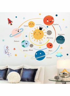 Excefore Planets Wall Sticker Solar System Wall Decals Children Wall Décor Removable Art Decor Space Decoration for Boys Girls Bedroom Wall Decals  - Image 4